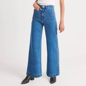 NWT Rolla’s Sailor Jean high rise long in Ashley Blue Size 27